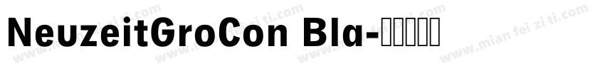 NeuzeitGroCon Bla字体转换